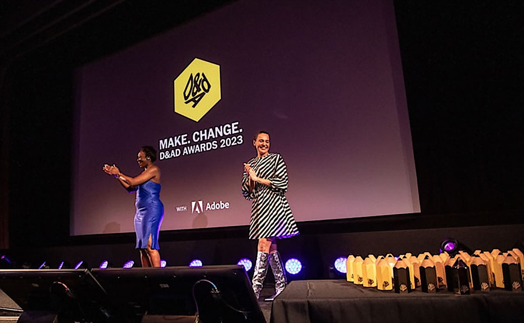 Presenters on stage at the D&AD Awards 2023