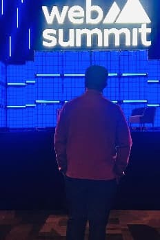 Looking out at the Web Summit main stage