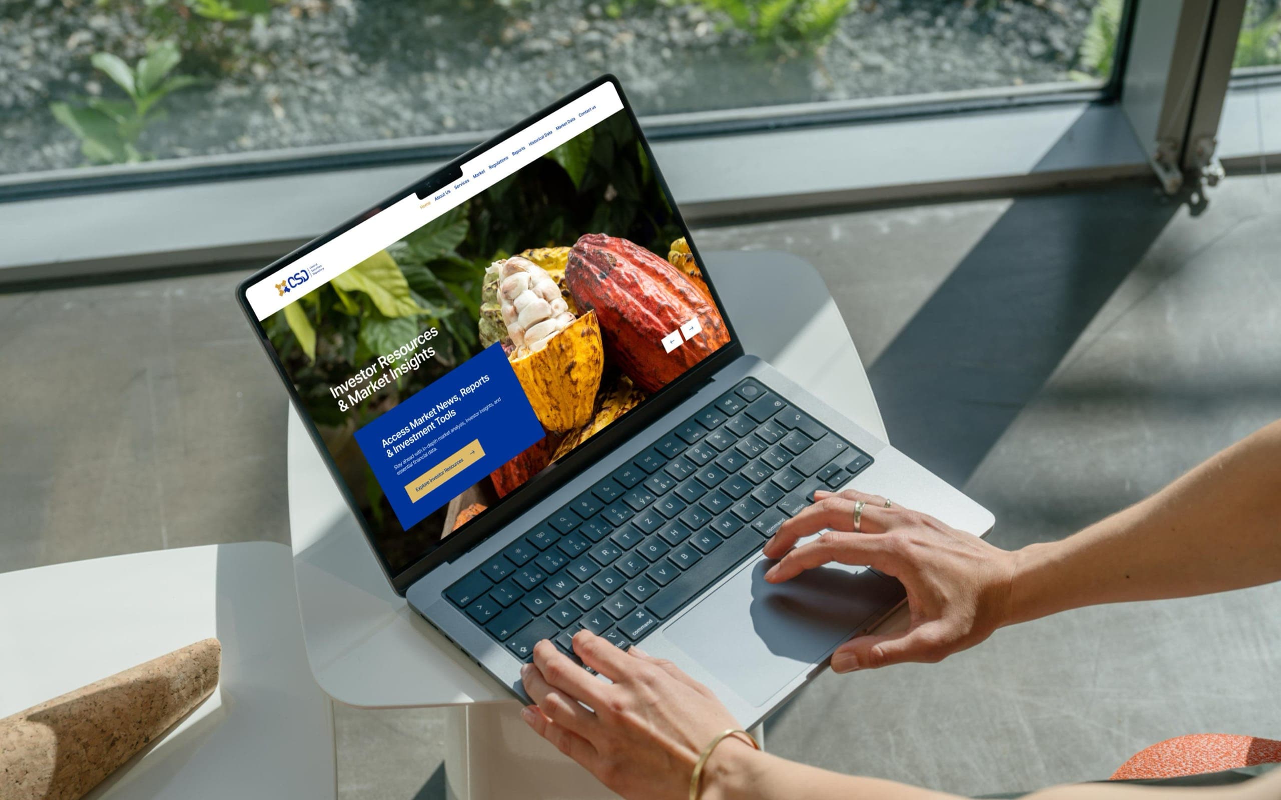 The CSD website on a laptop